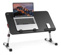 [Large Size] SAIJI Adjustable Laptop Bed Tray Table - 5-Height, 4-Angle Stand, Foldable Multipurpose Desk for Bed, Couch, Office