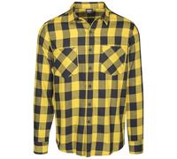 Urban Classics Basic Flannel Long Sleeve Shirt Black 2XL Men