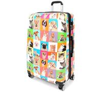 Large Size Suitcase Hard Shell Four Wheel Luggage Cats and Dogs Print