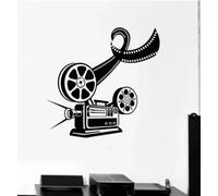 Large Size Vinyl Wall Decal Cinema Movie Film Camera Filming Sticker Home Creative Wall Decor Pattern Wallpaper43cm x 42cm