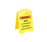 Large Size Warning Approach With Caution Desk Sign,Big Funny Office Desk Cubicle Decor,Accessories Gifts For Women Men Office,Fun Work Decorations For Coworker Teammate Employee Boss.