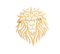 Large-sized Gold Color Phoenix Bird Brooch Wolf and Lion Brooch and Pin, One Size, Stainless Steel, gem na