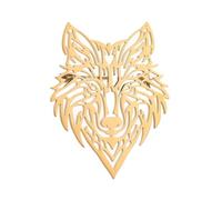 Large-sized Gold Color Phoenix Bird Brooch Wolf and Lion Brooch and Pin, One Size, Stainless Steel, gem na