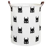 Large Sized Storage Baskets with Handle,Collapsible & Convenient Home Organizer Containers for Kids Toys,Baby Clothing (Black Bats)