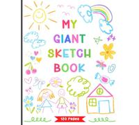 Large Sketch Book for Drawing Practice, Giant Sketchbook For Kids, 120 Pages 8.5 x 11 Large Blank Coloring Books | Journal Book For Girls And Boys, ... Age 2, 3, 4,5,6,7,8,9,10,11 and 12 Year Old