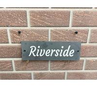 Large Slate House Signs Name Number Plaque 30cmx10cm Personalised Sign Engraved NOT LASERED