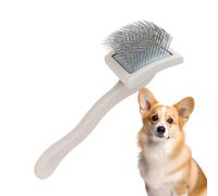Large Slicker Brush - Slicker Brushes for Grooming, Pet Cat Dog Hair Grooming Brush, Shedding Skin Massaging Wood Handle Comb, Long Short Coat Care Tool for Indoor Outdoor Use