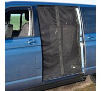 Large Sliding Door Magnetic Fly Screen 150x144cm - Black Mesh Mosquito Net For T5 T6 T4 Caravan Motorhome Camper - Sun Protection & Bug Barrier