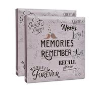 Large Slip In Pockets 3-Ring Binder Photo Album Holds Fits 500 6x4'' Photos Wedding Baby Birthday by Arpan (Slogan Art - Pack of 2)