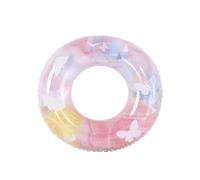 Large & Small Inflatable Swim Rings with Dreamy Butterfly Print, Pool Float, Summer Outdoor Water Play Accessories for Kids and Adults，Large size for adults