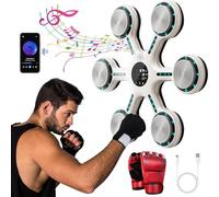 Large Smart Music Boxing Machine for Adults Bluetooth,Smart Music Boxing Machine with Gloves Women and Men,Boxing Music Workout Machine for Home, Indoor and Gym (White)