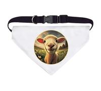 Large 'Smiling Baby Lamb' Dog/Cat/Pet Bandana (PD00061614)