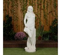 Large Smiling Lady With Robe Garden Statue