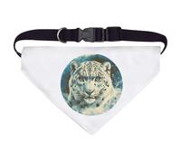 Large 'Snow Leopard Portrait' Dog/Cat/Pet Bandana (PD00062470)