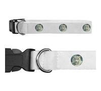 Large 'Snow Leopard Portrait' Dog Collar (PR00062422)