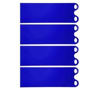 Large Snow Sledge for Adults 137x42cm Plastic Toboggan - Foldable Ski Board with Pull Rope(137cm blue 4 packs)