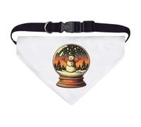 Large 'Snowman Snow Globe' Dog/Cat/Pet Bandana (PD00057312)