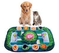 Large Snuffle Mat for Dogs Cats and Rabbits, Soccer Field Design Non-Slip Fleece Foraging Mat, Slow Feeder Puzzle Toy for Mental Stimulation