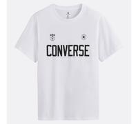 Large Soccer Logo T-Shirt with Short Sleeves White