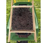 Large Soil Sifter, Dirt Sifter for Gardening, for Use in a Wheelbarrow, Compost Sifter, Garden Sieve for sifting Little Rocks/Top Soil/Peat Moss/Worm/Leaves/Loam Soil/Sand/Gravel (Mesh Screen 1/2")