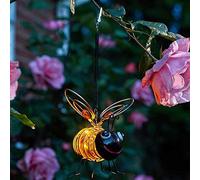 Large Solar Powered Bumble Bee Hanging Bug Light Garden Decorative Ornament