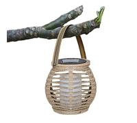 Large Solar Rattan Lantern, Outdoor Sunlit Lights, Vintage Design Torch, Natural Material, Sturdy Build, 5.91x13.39 Inches, Ideal for Camping, Traveling, and Outside Decoration