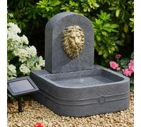 Large Solar Water Fountain - 49cm Resin Lion's Head - Solar Water Feature