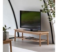 Large Solid Oak TV Stand with Shelf - TV's up to 65 - Wycombe - Caspian House