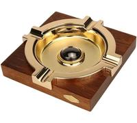 Large Solid Wood Cigar Ashtray For Home & Office, Elegant Design, Perfect For Smoking Enthusiasts, Durable & Stylish Ash Holder #1 185 * 185 * 38mm