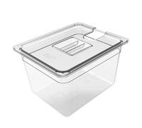 Large Sous-Vide Container, Transparent Slow Cooker Container with Lid, Vacuum Cooking Tank for Low Temperature Cooking - Ideal for Meat, Vegetables & Meal Prep (11L)