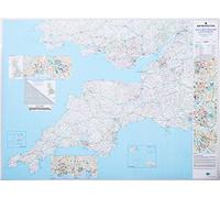 Large Southwest England And South Wales Road Map - Detailed Regional Road Wall Map - Motorways, Primary And Secondary Roads, Trunk Roads, Dual Carriageways