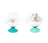 Large Space Hamster Sand Bath Container | Anti-Spill Fully Transparent Tub for Chinchilla, Gerbil, Dwarf & Syrian Hamsters | Easy to Clean Bathing Bowl