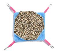Large Space Hanging Hamster Hammock, Premium Material, Easy Installation, Funny Toy for Small Animals, Convenient to Use with Washing Machine (No. 2 leopard print S 60ml)