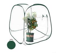 Large Space Pop-Up Greenhouse for Garden Plants Transparent PVC Material with Zippered Door and Mesh Vent for Airflow and Pest Control