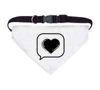 Large 'Speech Bubble Heart' Dog/Cat/Pet Bandana (PD00065340)