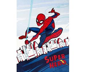 Large Spider Man Blanket Super Hero 130 x 170 cm Super Soft Coral Fleece Blanket Microfleece Cuddle Blanket Sofa Blanket Spider-Man Marvel Comics Disney MCU Avengers No Way Home Matches Bedding