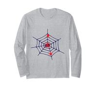 Large Spider Online with Two Smaller Spiders - Halloween Long Sleeve T-Shirt