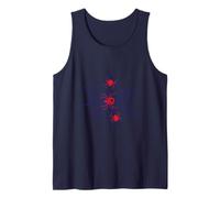Large Spider Online with Two Smaller Spiders - Halloween Tank Top