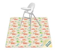 Large Splash Mat for Under High Chair 51", Anti Slip Baby Feeding Mat for Dropping Food, Waterproof Splat Mat for Art, Crafts,Playtime