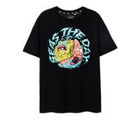 Spongebob Squarepants Mens T-Shirt in Black | Seas The Day Spongebob & Patrick Short Sleeve Graphic Tee for Adults | Lightweight Retro Cartoon Series Movie Fashion Top | Sponge Bob Merchandise Gift