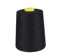 Large Spool Black Sewing Thread 8000Yards Polyester Overlocker Thread for All-Purpose Sewing/Overlocking