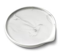 Large Spoon Rest,Ceramic Spoon Rest for Kitchen Counter Dishwasher Safe Marble Decor Spoon Holder for Kitchen,5.5 Inches