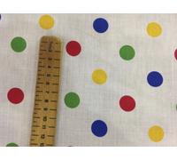 (LARGE SPOTS) BBC 'Children In Need' Spots Charity Polycotton Fabric Fancy Dressmaking Dress Bunting Fabric