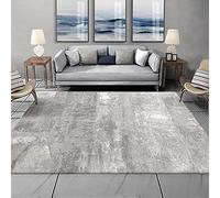 Large square Area Rug 200 x 200 cm Washable Anti-Slip Modern Pattern Carpet Living Bedroom decor Room Dining Office Studio,Nordic Grinding White Distressed Gray and White Abstract 200 x 200 cm