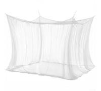 Large Square Bed Net 4 Corner Canopy, High Density Polyester Mesh Netting with Single Door for Camping Travel Outdoor, White, 300x300x250cm(White)