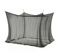 Large Square Bed Net with 4 Corners | Rectangular Camping Canopy Netting for Outdoor Travel and Picnic | High Density Polyester Mesh Drapes with Single Door | For Easy(Black)