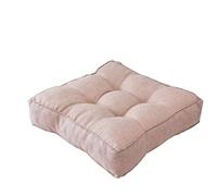 Large Square Floor CushionsLinen Meditation Pillow for Yoga Living Room Balcony Outdoor & OfficeSoft Seat Cushion for Sofa & Chair50cm Silver