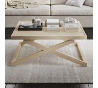 Large Square Light Oak Coffee Table - Sage