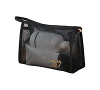 Large Square Makeup Organizers Bag Clear Meshes Cosmetic Pouches Sturdy Waterproof Travel Accessory Storage for Women Clear Travel Cosmetic Organizers