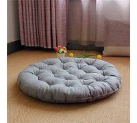 Large Square Meditation Cushion for Yoga,Thick Padded Linen Tatami Floor Pillow,Soft Seat Cushion Round Floor Cushion for Kid,Pets